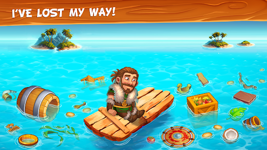 Screenshot pokazujący widok farmy z budynkami i zwierzętami